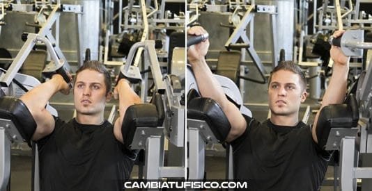 Extensiones en maquina de triceps