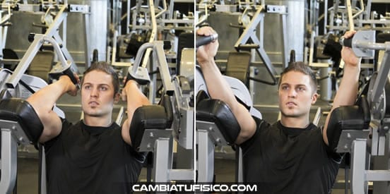 Extensiones en maquina de triceps