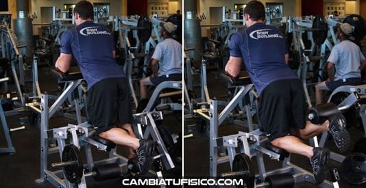 Femoral en máquina de pie