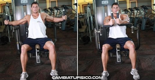 Aperturas de pecho en máquina
